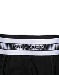 Dolce & Gabbana Black Cotton Stretch Regular Boxer Underwear - IT3 | XS - Boxer Briefs