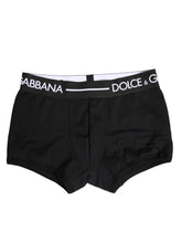 Dolce & Gabbana Black Cotton Stretch Regular Boxer Underwear - IT4 | S - Boxer Briefs