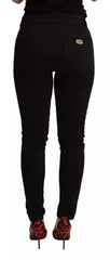 Dolce & Gabbana Black Cotton Stretch Skinny Denim Jeans - IT38 | XS - Jeans