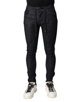 Dolce & Gabbana Black Cotton Stretch Skinny Denim Men Jeans