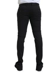 Dolce & Gabbana Black Cotton Stretch Skinny Dress Pants - IT50 | L