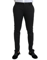 Dolce & Gabbana Black Cotton Stretch Skinny Dress Pants - IT50 | L