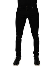 Dolce & Gabbana Black Cotton Stretch Skinny Men Denim Jeans - Jeans