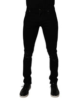 Dolce & Gabbana Black Cotton Stretch Skinny Men Denim Jeans - Jeans