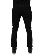 Dolce & Gabbana Black Cotton Stretch Skinny Men Denim Jeans - IT44 | XS - Jeans