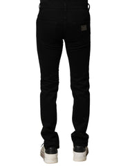 Dolce & Gabbana Black Cotton Stretch Skinny Men Denim Jeans - IT44 | XS - Jeans