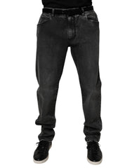 Dolce & Gabbana Black Cotton Stretch Skinny Men Denim Jeans - IT56 | XXL - Jeans