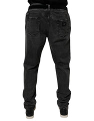 Dolce & Gabbana Black Cotton Stretch Skinny Men Denim Jeans - IT56 | XXL - Jeans