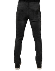 Dolce & Gabbana Black Cotton Stretch Skinny Men Denim Jeans - IT58 | XXL - Jeans