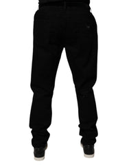 Dolce & Gabbana Black Cotton Stretch Slim Fit Denim Jeans - IT58 | XXL - Jeans
