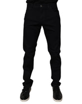 Dolce & Gabbana Black Cotton Stretch Slim Fit Men Denim Jeans - IT50 | L - Jeans