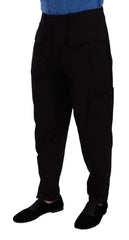Dolce & Gabbana Black Cotton Stretch Tapered Cargo Pants - IT48 | M - Cargo Pants