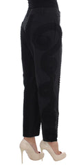 Dolce & Gabbana Black Cotton Stretch Torero Capris Pants - Trousers