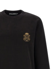 Dolce & Gabbana Black Cotton Sweatshirt
