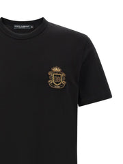 Dolce & Gabbana Black Cotton T-Shirt