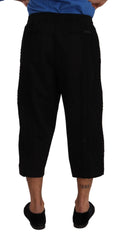 Dolce & Gabbana Black Cotton Torero Cropped Short Trouser Pants - IT50 | L - Trousers