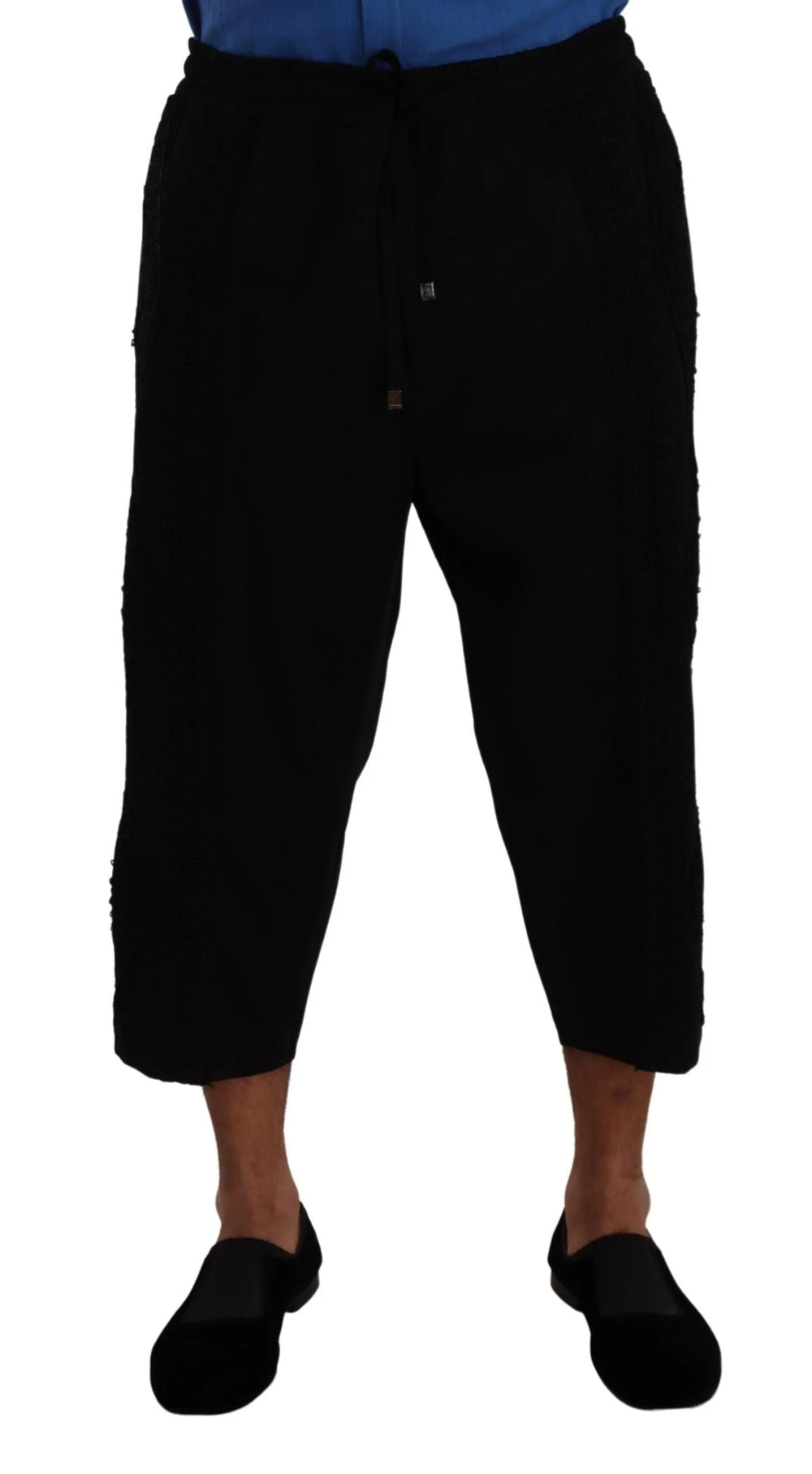 Dolce & Gabbana Black Cotton Torero Sweatpants Shorts Pants - IT52 | XL - Sweatpants