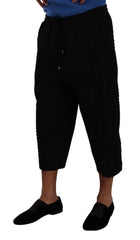 Dolce & Gabbana Black Cotton Torero Sweatpants Shorts Pants - IT52 | XL - Sweatpants