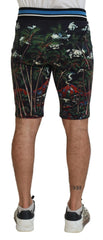 Dolce & Gabbana Black Cotton Volcano Print Casual Shorts - IT44 | XS - Short Trousers