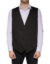 Dolce & Gabbana Black Cotton Waistcoat Dress Formal Vest - IT56 | XXL - Vests