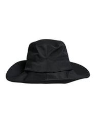 Dolce & Gabbana Black Cotton Wide Brim Fedora Hat - 57 cm|S - Fedoras