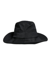 Dolce & Gabbana Black Cotton Wide Brim Fedora Hat - 57 cm|S - Fedoras