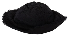 Dolce & Gabbana Black Cotton Wide Brim Shade Hat - 57 cm|S - Sun Hats