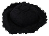 Dolce & Gabbana Black Cotton Wide Brim Shade Hat - 57 cm|S - Sun Hats