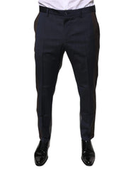 Dolce & Gabbana Black Cotton Wool Formal Dress Pants - IT50 | L - Trousers