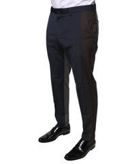 Dolce & Gabbana Black Cotton Wool Formal Dress Pants - IT50 | L - Trousers