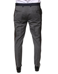 Dolce & Gabbana Black Cotton Wool Formal Dress Pants - IT50 | L - Trousers