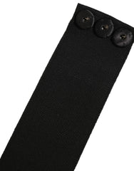 Dolce & Gabbana Black Cotton Wrap Around Tie Cintura Belt - IT40|S