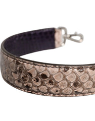 Dolce & Gabbana Black Cream Exotic Leather Bag Shoulder Strap - Handbag & Wallet Accessories