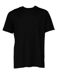 Dolce & Gabbana Black Crew Neck Short Sleeve T-shirt - IT58 | 3XL - T-Shirts