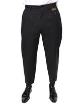 Dolce & Gabbana Black Crown Cotton Dress Pants - IT46 | S - Trousers