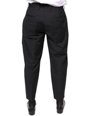 Dolce & Gabbana Black Crown Cotton Dress Pants - IT46 | S - Trousers