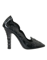 Dolce & Gabbana Black Crystal CINDERELLA Heels Pumps Shoes - EU40/US9.5 - Heels