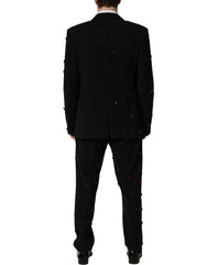 Dolce & Gabbana Black Crystal Embellished 2 Piece Suit - IT58 | 3XL