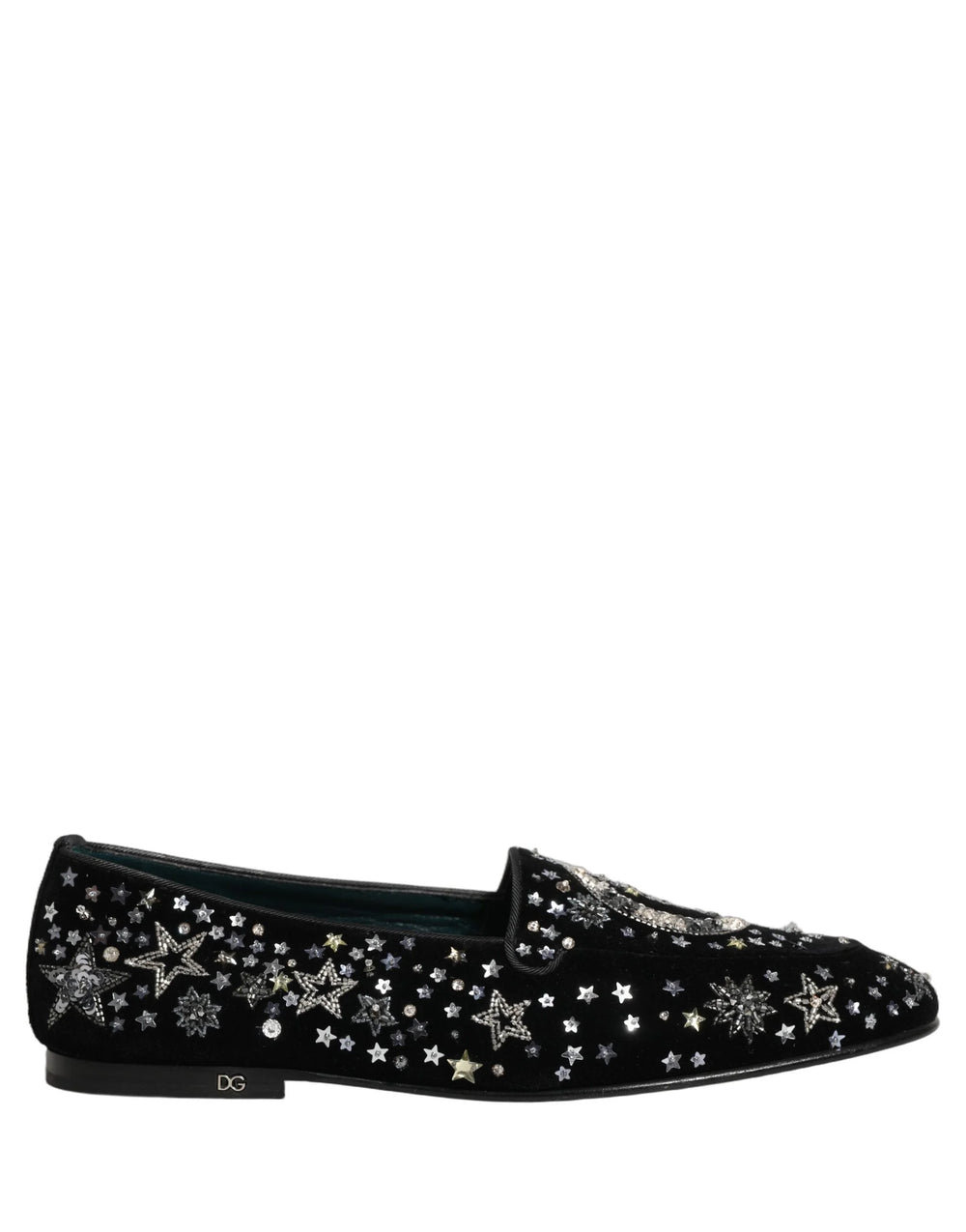 Dolce & Gabbana Black Crystal Embellished Dress Loafers Shoes - EU44/US11
