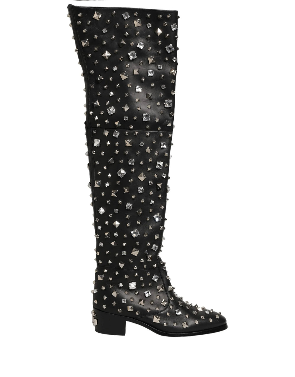 Dolce & Gabbana Černé boty s krystaly - EU44/US11