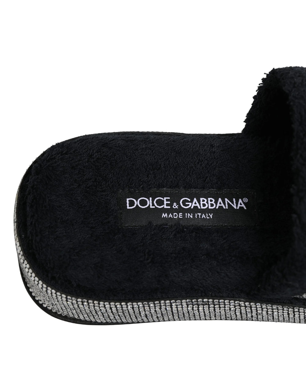 Dolce & Gabbana Sandálias Plataforma com Cristais Pretos - Sandálias