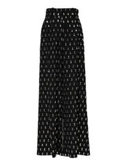 Dolce & Gabbana Black Crystal Embellished Wide Leg Pants - IT40|S - Trousers
