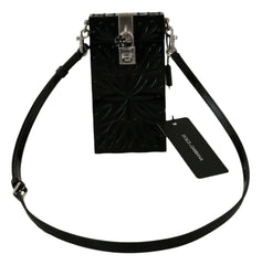 Dolce & Gabbana Black Crystal Plexiglass Cross Cigarette Case Holder - Cross Body Bags
