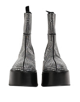 Dolce & Gabbana Black Crystal Strass Mid Calf Short Boots Shoes - EU44/US11