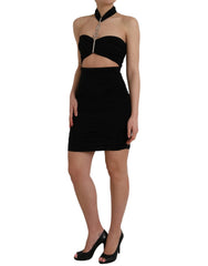 Dolce & Gabbana Black Cut Out Sleeveless Bodycon Mini Dress - IT40|S - Dresses