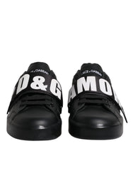 Dolce & Gabbana Black D&G AMORE Low Top Sneakers Shoes - EU37/US7 - Sneakers