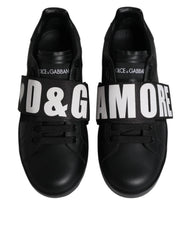 Dolce & Gabbana Black D&G AMORE Low Top Sneakers Shoes - EU37/US7