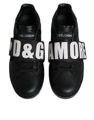 Dolce & Gabbana Black D&G AMORE Low Top Sneakers Shoes - EU37/US7 - Sneakers