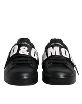 Dolce & Gabbana Black D&G AMORE Low Top Sneakers Shoes - EU37/US7
