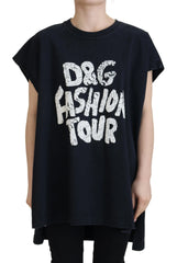 T-shirt Algodão Gola Redonda D&G Fashion Preta Dolce & Gabbana - IT40|S